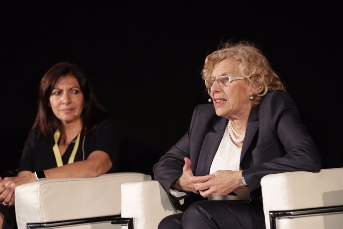 Carmena y la alcaldesa de París