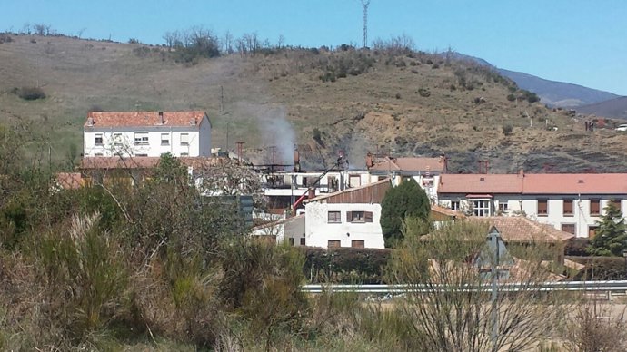 Palencia: Viviendas afectadas por el fuego en Cerverz