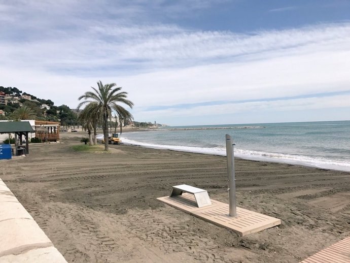 Playa caleta obras temporal malaga febrero lluvias