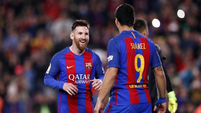 Messi y Luis Suárez (Barcelona)