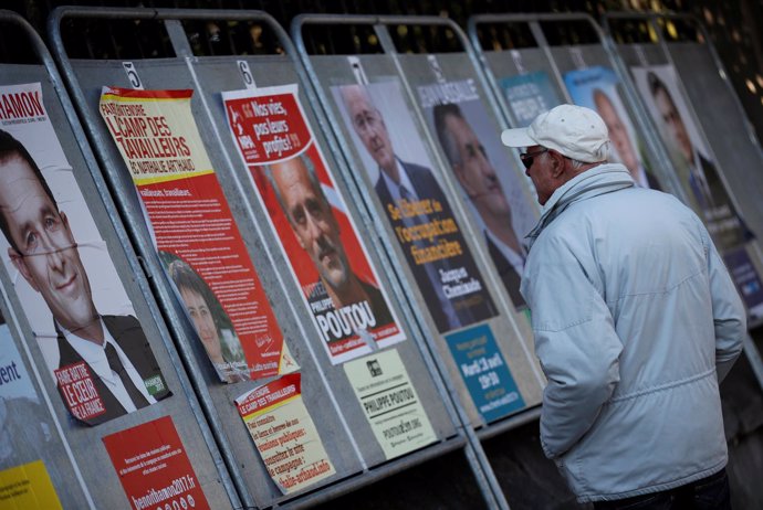 Carteles electorales en Francia