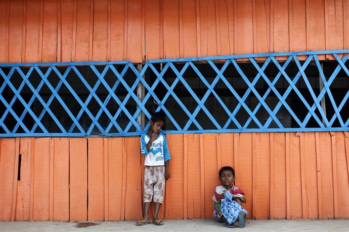 Niños en Camboya
