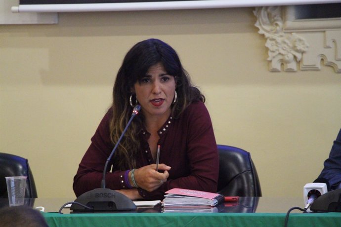 La coordinadora general de Podemos Andalucía, Teresa Rodríguez, en la UGR