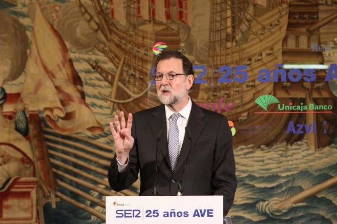 Mariano Rajoy, en una jornada sobre el aniversario del 25 aniversario del AVE 