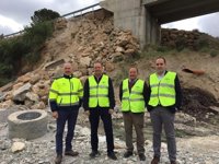 Junta inicia las obras de emergencia para reparar el puente de la A-1100, en Albanchez, dañado por las lluvias