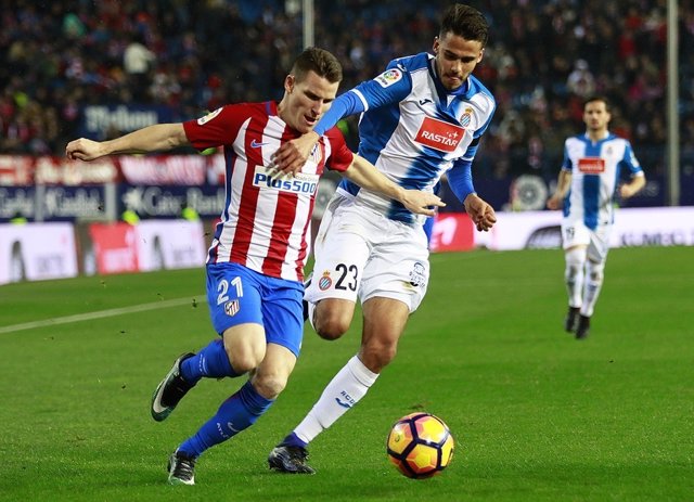 Kevin Gameiro y Diego Reyes en el Atlético de Madrid - Espanyol