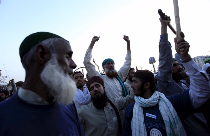 Protestas por un caso de blasfemia en Pakistán 
