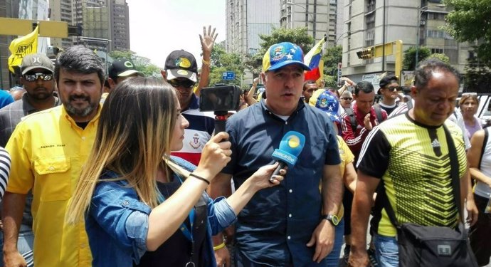 Julio Borges en una de las últimas manifestaciones en Caracas