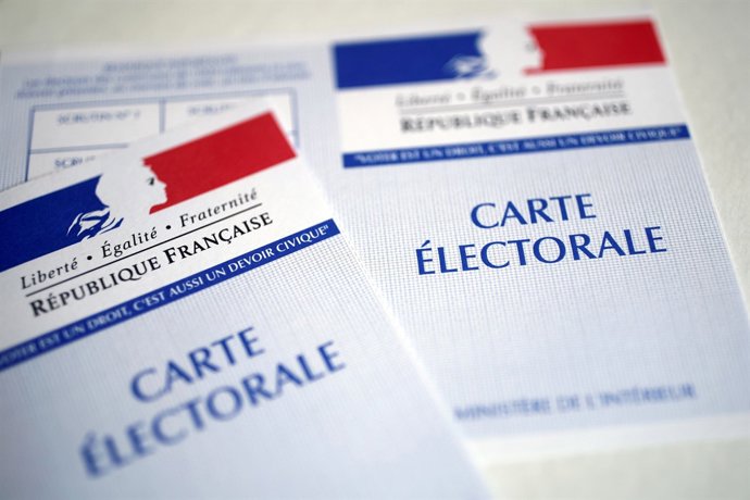 Tarjeta electoral en Francia