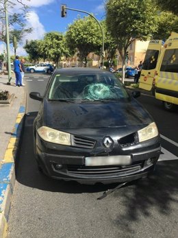 Estado del coche tras el atropello