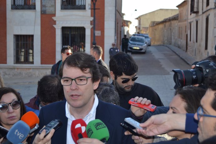 Valladolid. Alfoso Mañueco durante la celebración del Día de la Comunidad