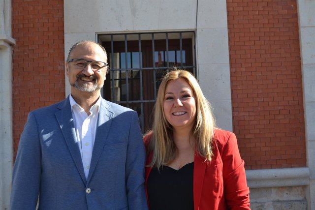 Valladolid. Luis Fuentes y Belén Rosado durante la celebración del Día de la Com