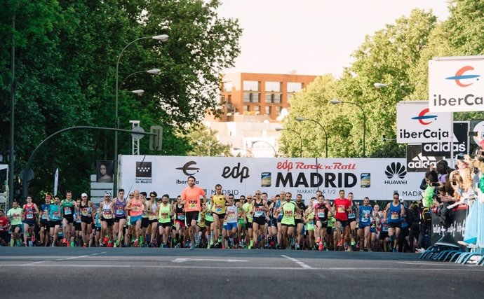 Dida y Cheokanan, triunfadores en la maratón de Madrid