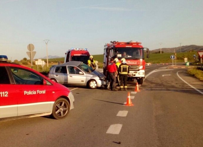 Accidente de tráfico en Allo.