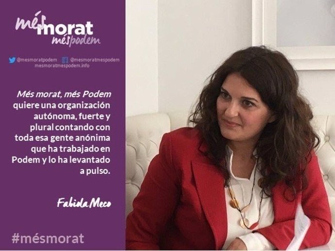 La corriente apoya la candidatura de Fabiola Meco a liderar Podem