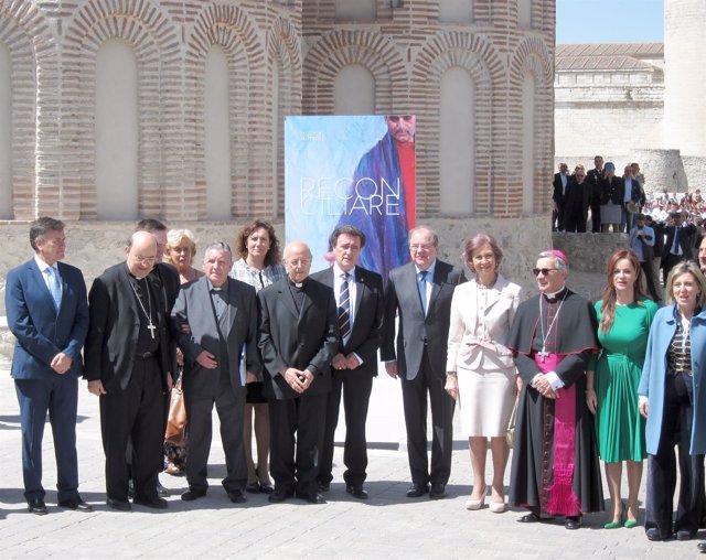 Cuéllar (Segovia). Doña Sofía en la inauguración de 'Reconciliare'