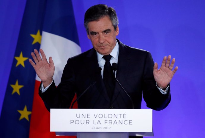 François Fillon tras la primera vuelta de las elecciones en Francia