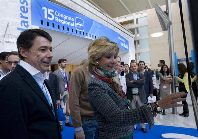 Esperanza Aguirre E Ignacio González En El XV Congreso Del PP Regional