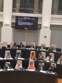 Henríquez de Luna ocupa en el Pleno el asiento de Aguirre un día después de su dimisión