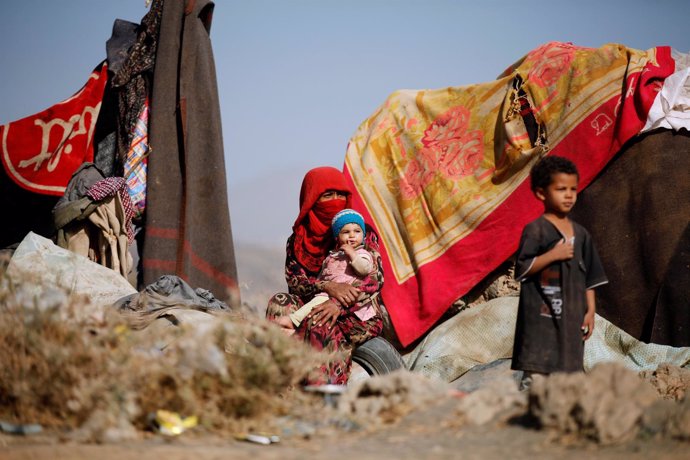 Desplazados por el conflicto en Yemen