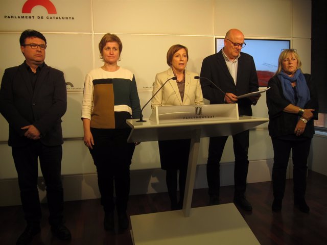 Joan Josep Nuet (SíQueEsPot),pta.C.Forcadell,Anna Simó,Ramona Barrufet (JxSí) 