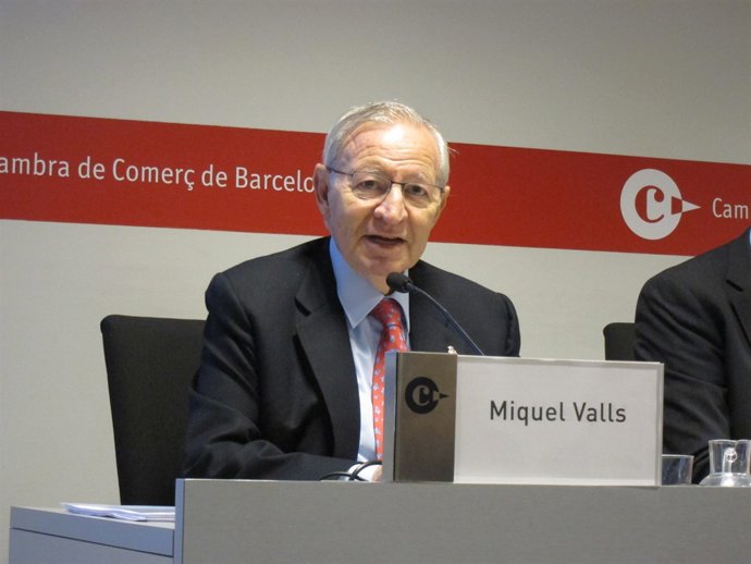 El pte.de la Cambra de comerç de Barcelona, Miquel Valls