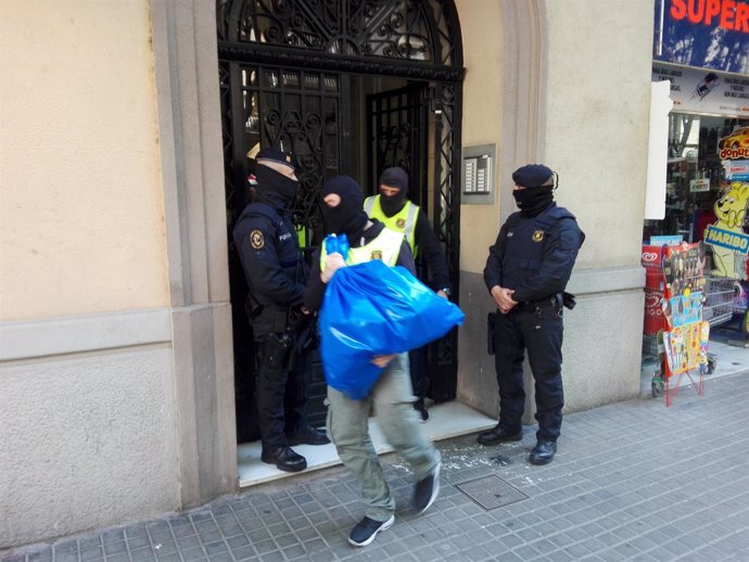 Operación contra el yihadismo en Barcelona de Mossos d'Esquadra