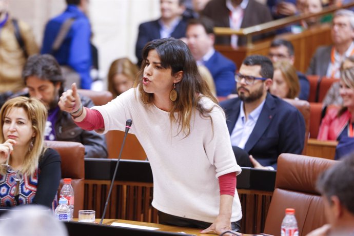 Teresa Rodríguez, este jueves en el Parlamento