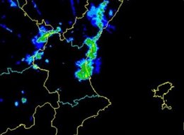 Una tormenta recorre la provincia de Valencia en hora y media