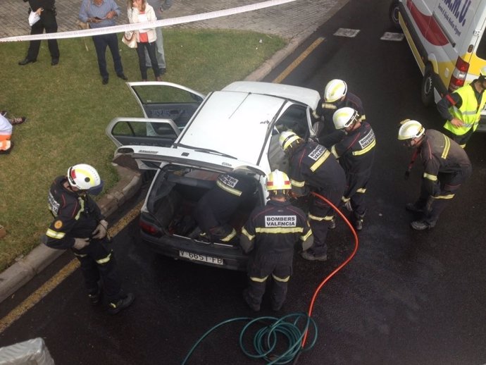 Accidente en la avenida Pío XII de València