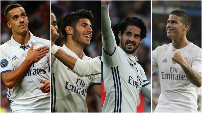 Lucas Vázquez, Asensio, Isco y James Rodríguez (Real Madrid)