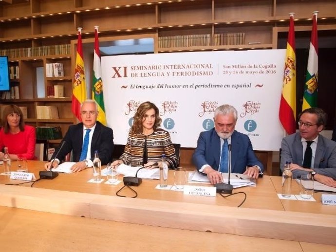 La reina Letizia inaugura edición anterior de Seminario Lengua San Millán