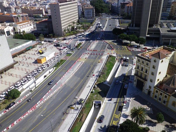 Tramo Renfe-Guadalmedina metro Málaga