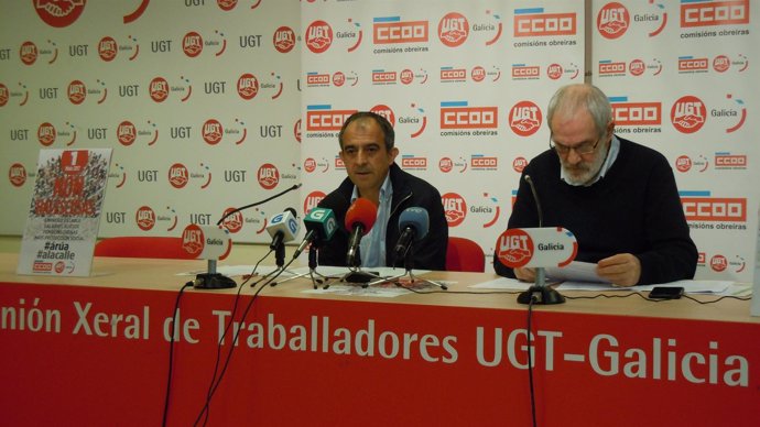 UGT Galicia y CC.OO. Presentan las movilizaciones del 1 de mayo