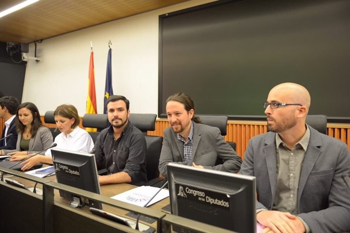 Pablo Iglesias, Alberto Garzón y Nacho Álvarez