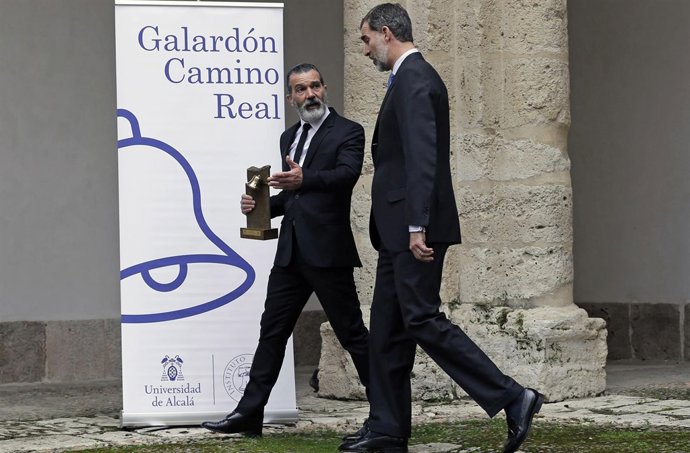 Antonio Banderas con el Rey Felipe VI en Alcalá de Henares