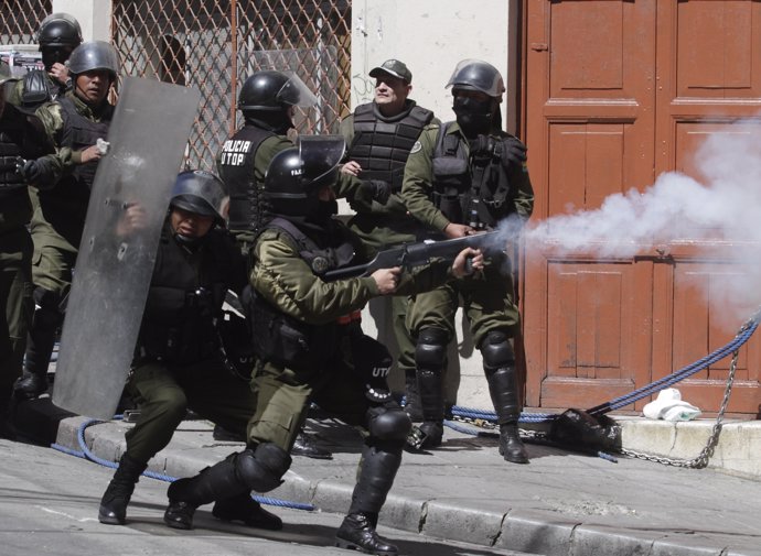 Bolivia Huelga General Policía