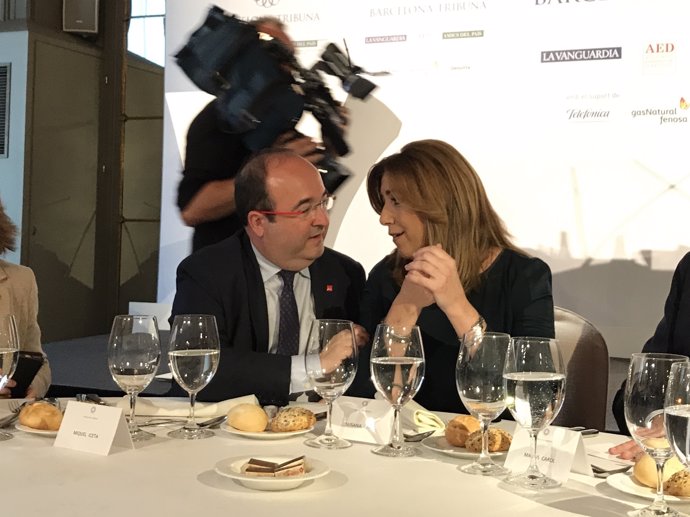 Miquel Iceta (PSC) i Susana Díaz (PSOE)