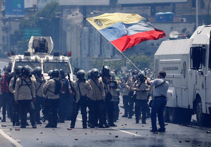 Manifestación opositora en Caracas