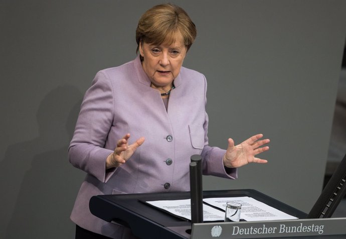Angela Merkel en el Bundestag