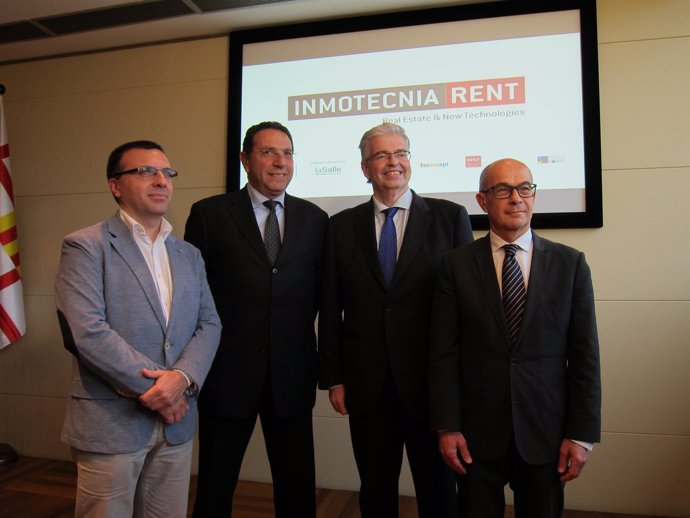 Josep Jorge, Joan Ollé, Jordi Cornet y Hervé Parent, del I Inmotecnia Rent