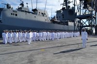 La dotación de la fragata 'Cristóbal Colón' participa en el desfile de las Fuerzas Armadas de Australia y Nueva Zelanda