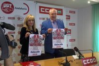CCOO-A y UGT-A celebrarán en Málaga su manifestación central del 1 de mayo y llaman a la movilización