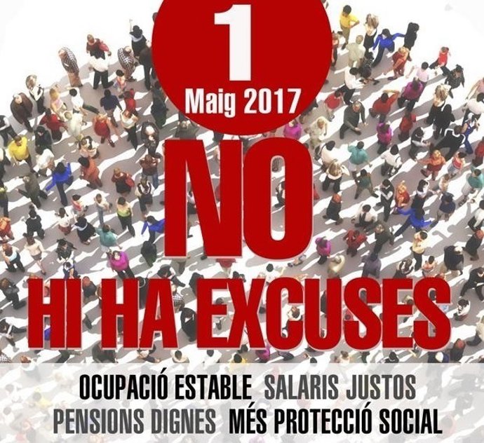 Cartel manifestación 1 de mayo en la Comunitat