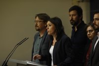 Podemos desoye el 'no' de PSOE y Cs a la moción y les insta a recapacitar por "coherencia"
