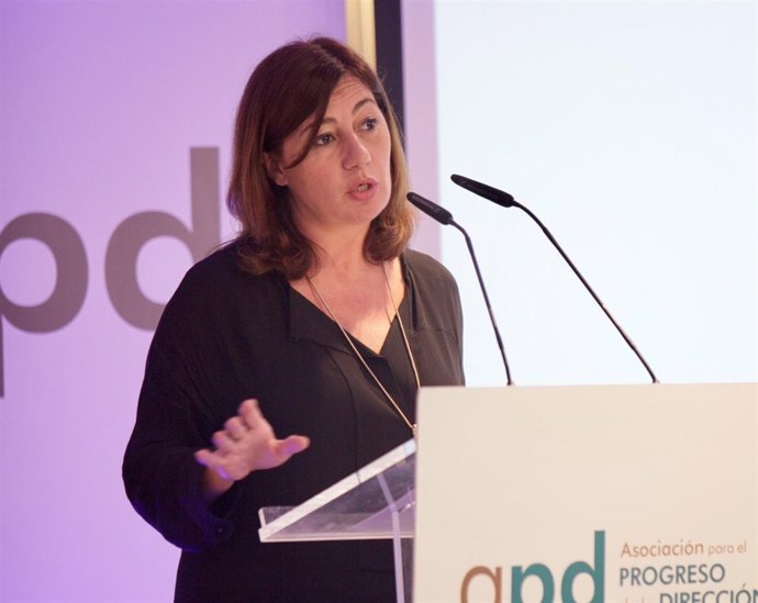 Armengol durante la clausura de las jornadas de APD y Deloitte