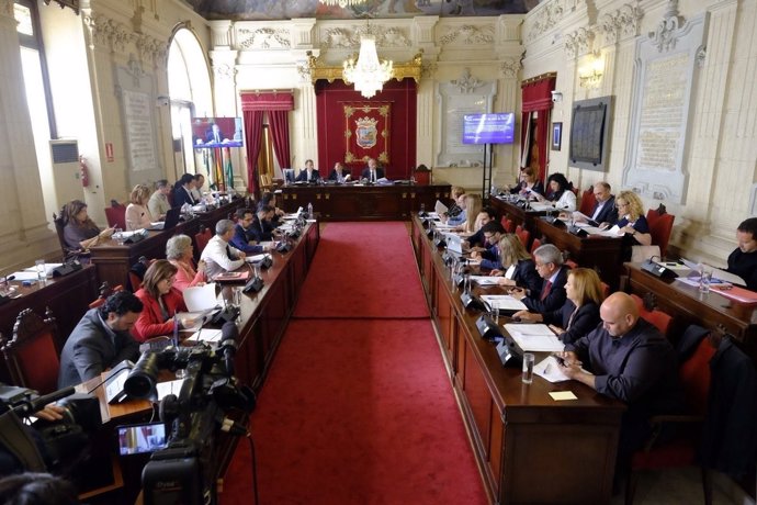 Pleno del Ayuntamiento de Málaga. Abril de 2017 