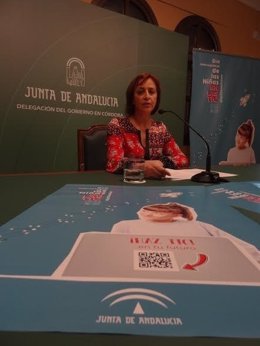 La coordinadora del IAM, Ana Díaz, en la presentación de la campaña