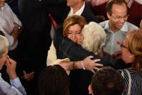 Susana Díaz recuerda a Pablo Iglesias que "no le va a permitir a nadie" que cuestione "la dignidad" del PSOE