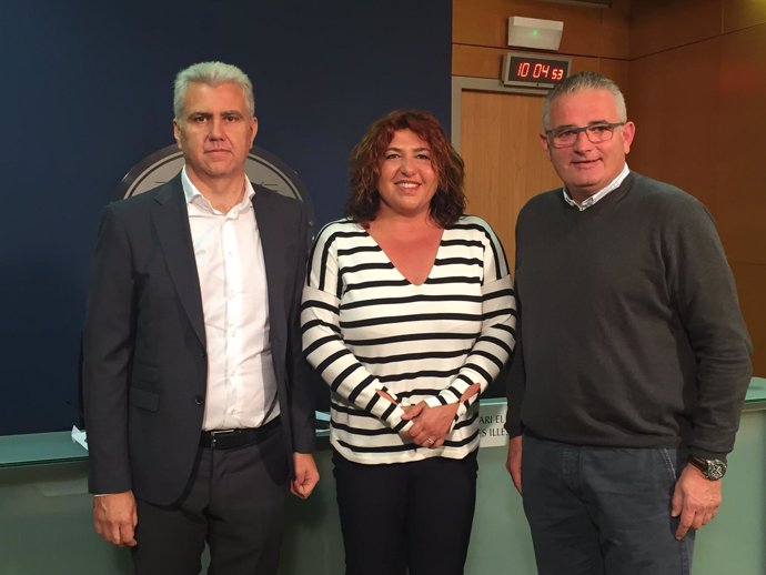 Los diputados de EL PI, Josep Melia, Maria Antònia Sureda y Joan Font